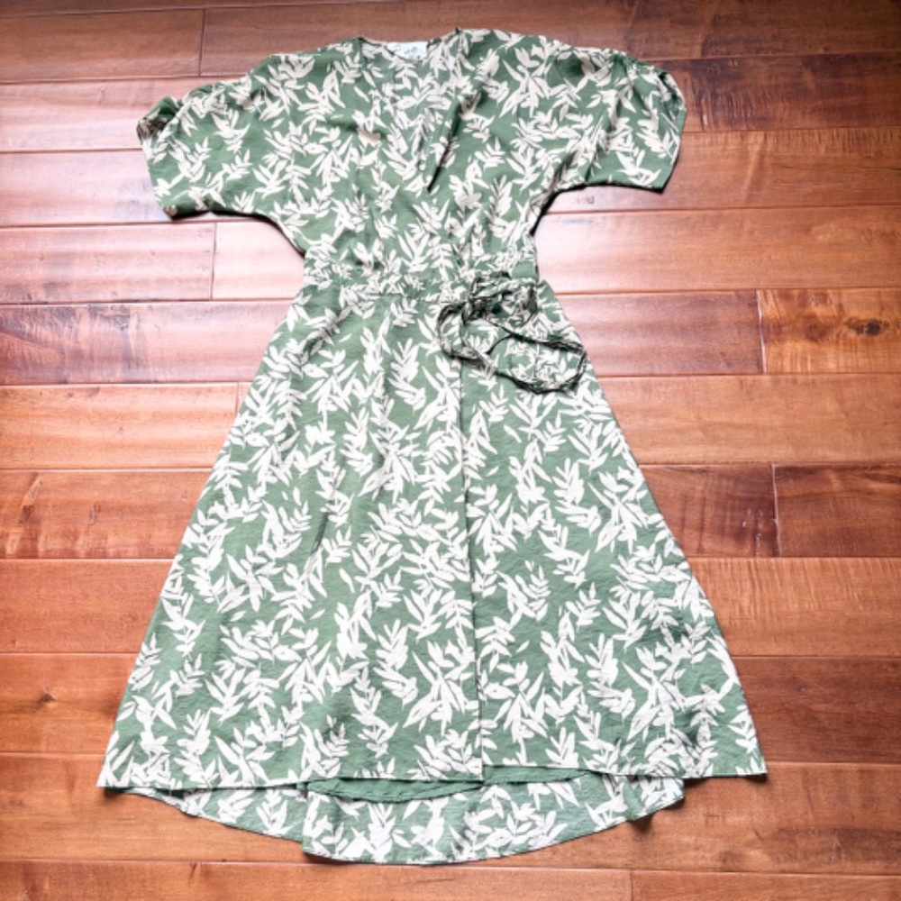 Ba&Sh‎ Tabby Maxi Floral Wrap Dress Womens XS Green